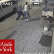 Surveillance video captured an Aug. 29, 2014, altercation that showed two NYPD officers reportedly hitting an unarmed teen with a gun in Brooklyn, N.Y.
DNAinfo New York screenshot